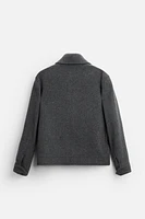 WOOL BLEND FELT TEXTURE JACKET