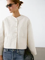 Veste tissu floral 100 % coton