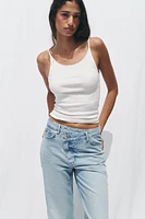 JEAN Z1975 STRAIGHT FULL LENGTH TAILLE HAUTE CROISÉE