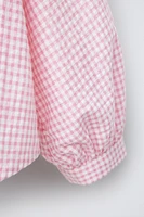 PETER PAN COLLAR GINGHAM SHIRT