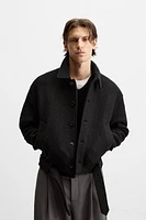 BOUCLÉ TEXTURED WOOL JACKET