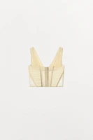 COMBINATION SATIN EFFECT CORSET TOP