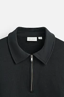 ZIP POLO SWEATSHIRT