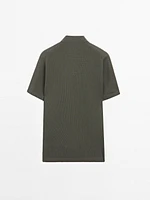 Mercerised cotton short sleeve polo shirt