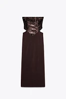 ROBE COMBINÉE SEQUINS CUT OUT