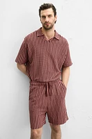 STRIPED JACQUARD SHORTS