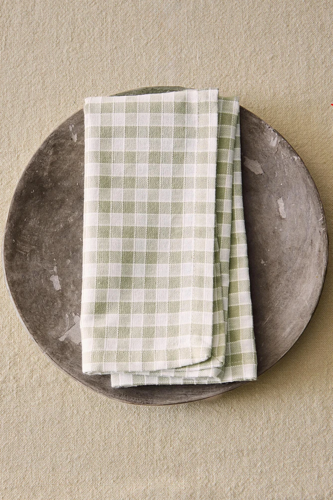 GINGHAM COTTON NAPKINS (SET OF 2)