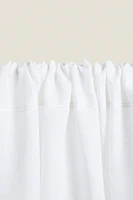 MEDIUM OPACITY DOUBLE-WIDE LINEN CURTAIN