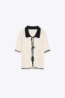 TOP COL POLO CROCHET