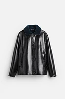 FAUX LEATHER SHINY JACKET