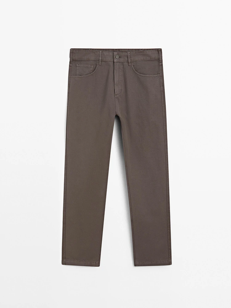Faux jean léger relaxed fit