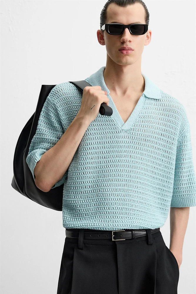 POLO EN MAILLE CROCHET