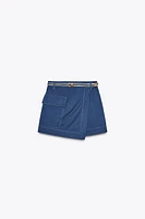 JUPE-CULOTTE CROISÉE CEINTURE