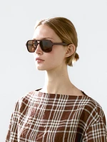 Flowing check blouse