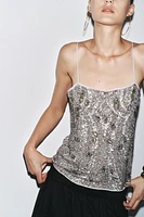ZW COLLECTION EMBROIDERED BEADED TOP