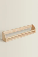 CHILDREN’S WOODEN SHELF WITH FRONT BAR