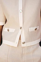 SHORT SLEEVE BLAZER WITH LINEN