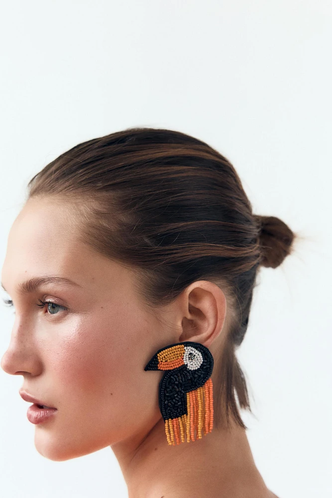 BOUCLES D'OREILLES TOUCAN FANTAISIE