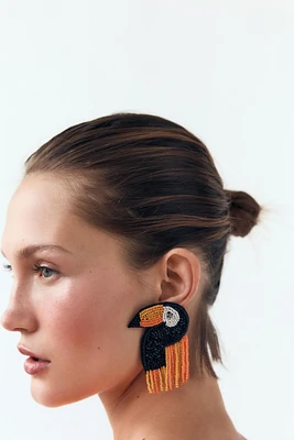 BOUCLES D'OREILLES TOUCAN FANTAISIE