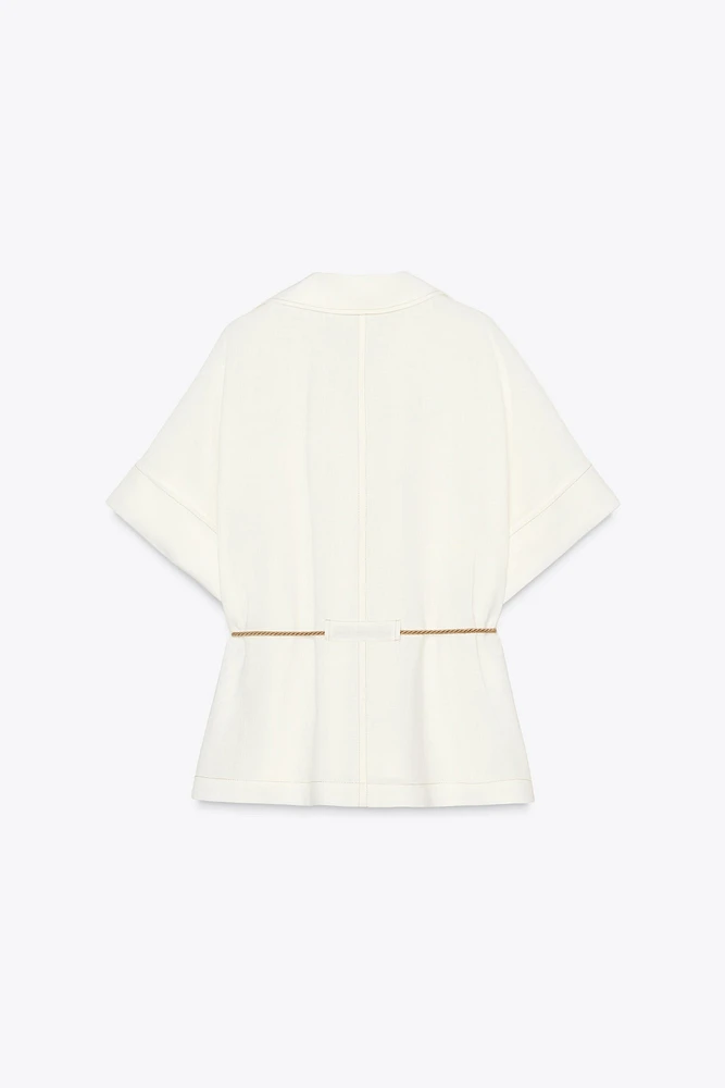CHEMISE SAFARI LACET AVEC RAMIE