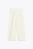 100% LINEN PLEATED PANTS ZW COLLECTION