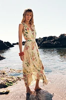 ROBE IMPRIMÉE FLORALE AJOURÉE