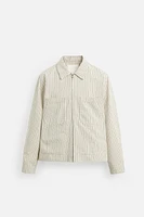 STRIPED POCKET OVERSHIRT