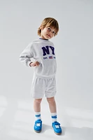 SWEAT PIÈCE EN VELOURS BOUCLÉ