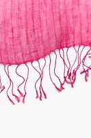 FOULARD RAYÉ EN LIN 100 %