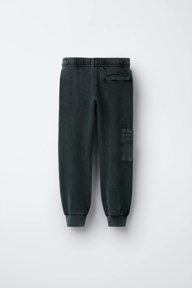 WASHED EFFECT JOGGER PANTS