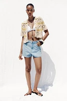 TOP EN MAILLE POINTELLE