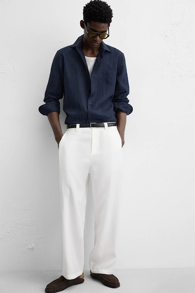 PANTALON PLIS MÉLANGE LYOCELL