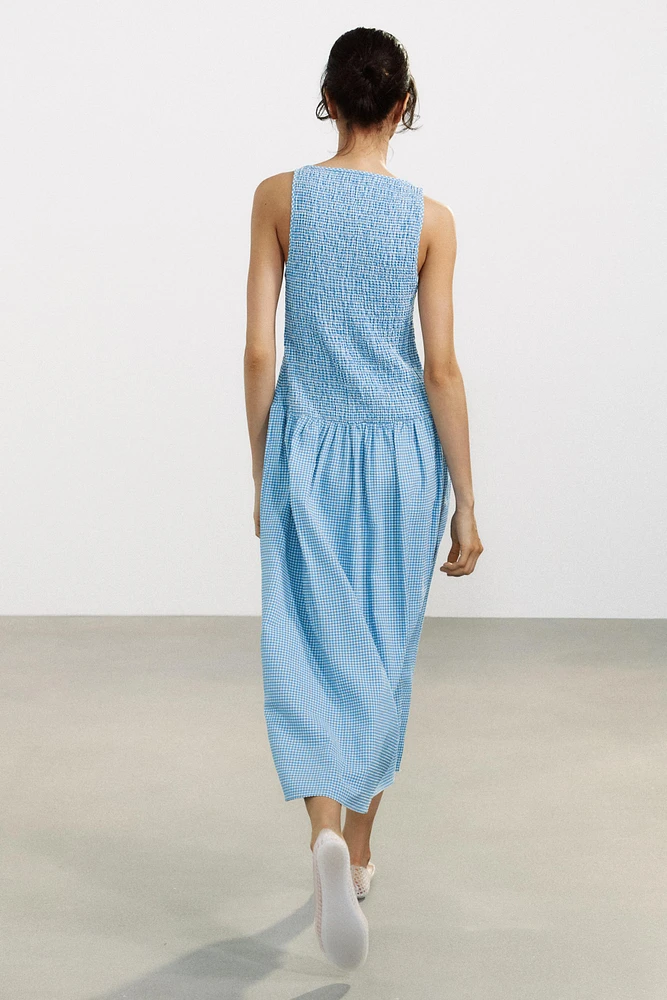 GINGHAM MIDI DRESS
