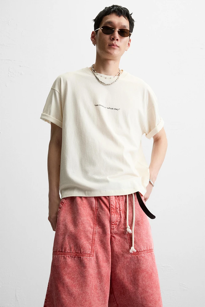 WASHED PRINT T-SHIRT