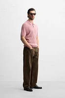 RIB KNIT POLO SHIRT