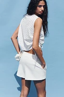 OPENWORK EMBROIDERED TOP