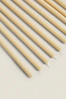 LOT BOUGIES FINES DÉCORATIVES CYLINDRE (LOT DE 10)