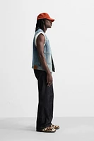 WASHED DENIM VEST