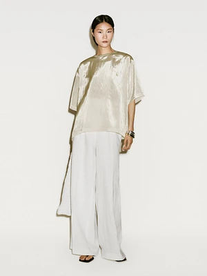 Pantalon large fluide avec lin - Limited Edition