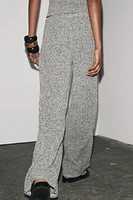 BOUCLÉ WIDE LEG PANTS