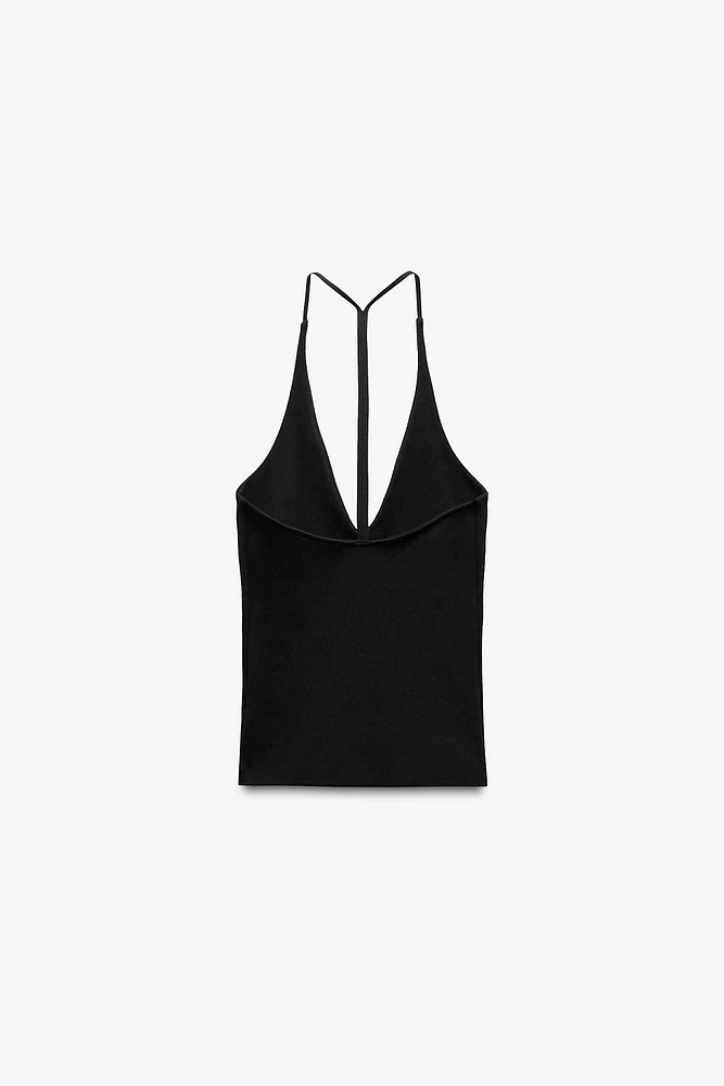 HALTER TOP WITH BACK STRAP