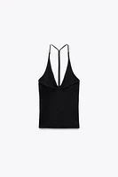 HALTER TOP WITH BACK STRAP