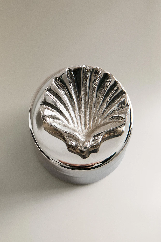 BOÎTE MÉTAL RONDE COQUILLAGE