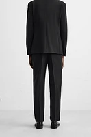 WOOL BLEND TUXEDO SUIT PANTS