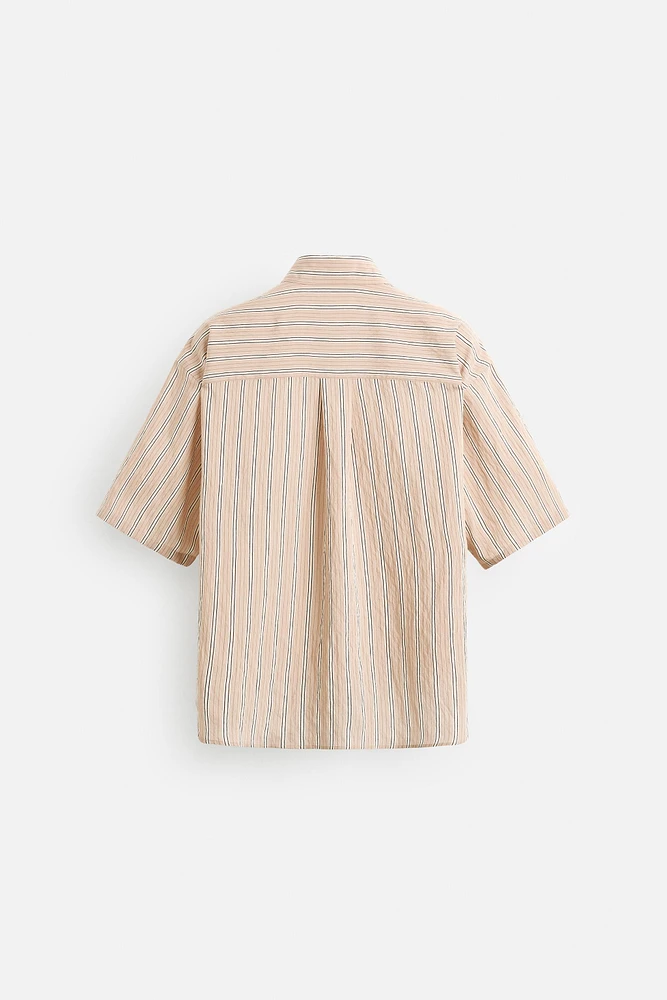 STRIPED FLOWY SHIRT