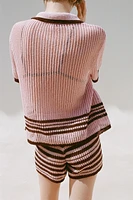 KNITTED POLO JACKET