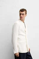 BLAZER CROISÉE 100 % LIN