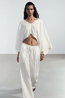 PANTALON PALAZZO EN LIN