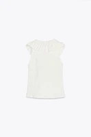PETER PAN COLLAR KNIT TIED TOP