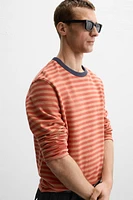 WASHED STRIPE SWEATSHIRT